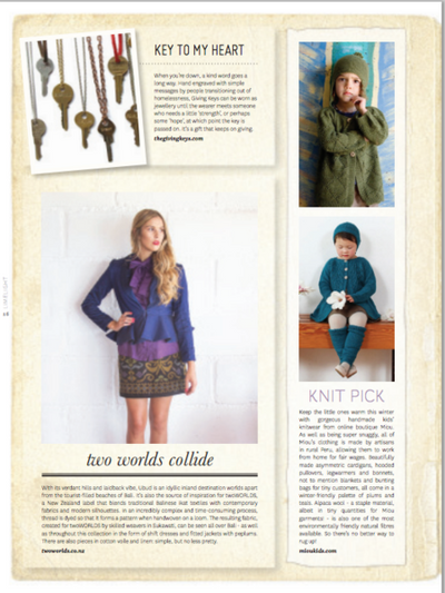 Miou Kids Knitwear Featured In Peppermint Magazine In Australia