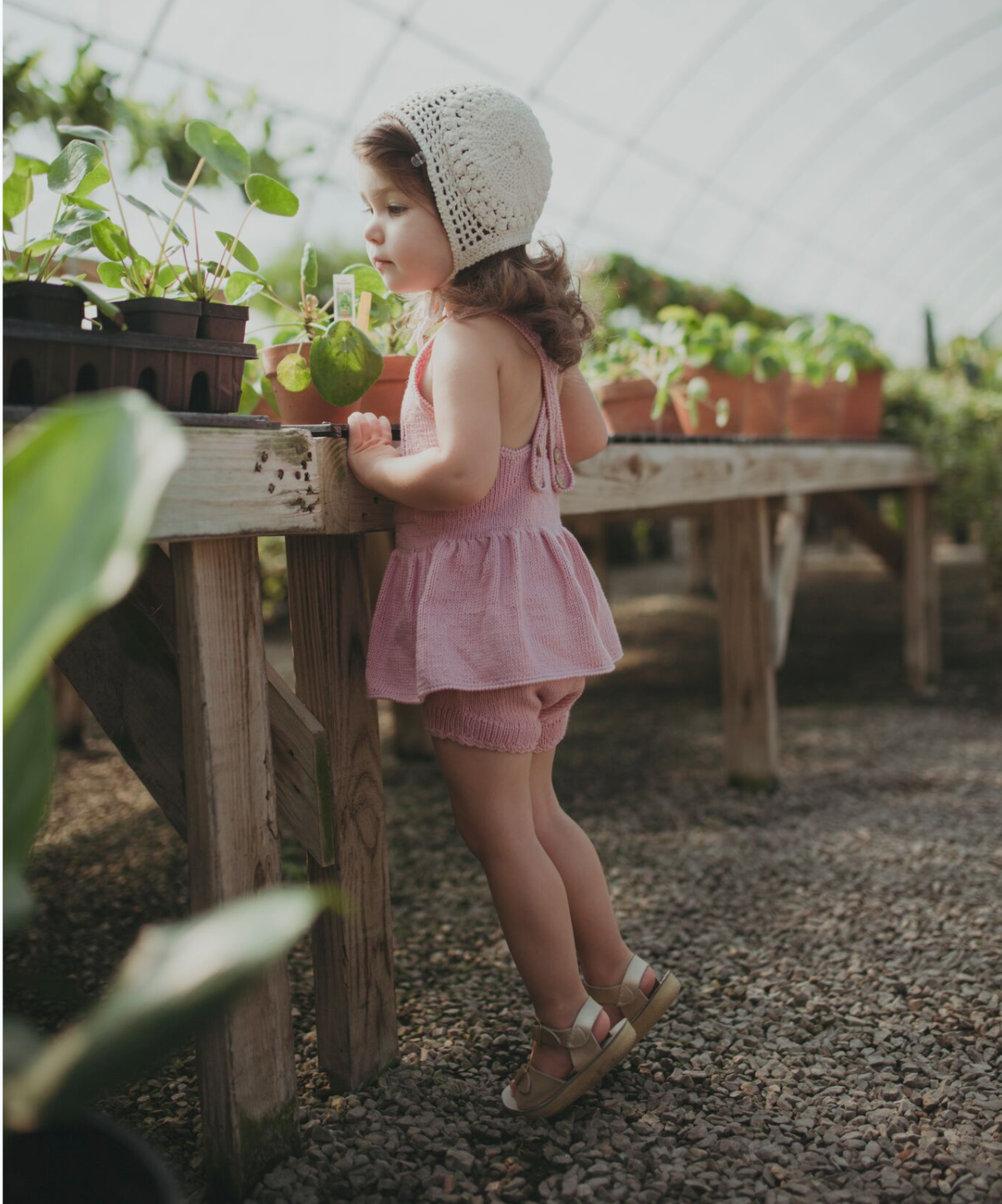 Tutu Romper and Lace Bonnet Organic Cotton Collection