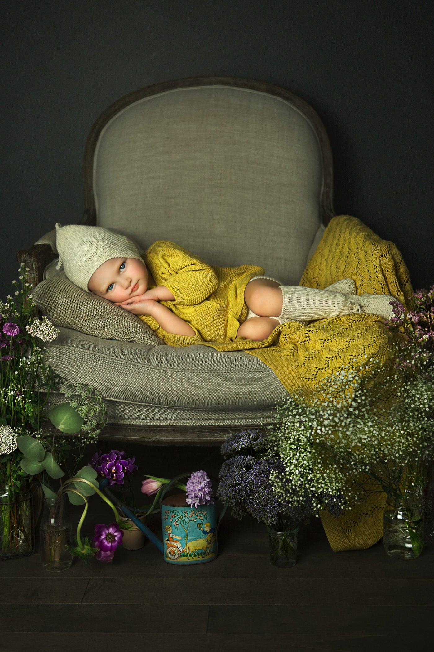 Organic Cotton Leaf Bonnet and Moss Bonnet Collection