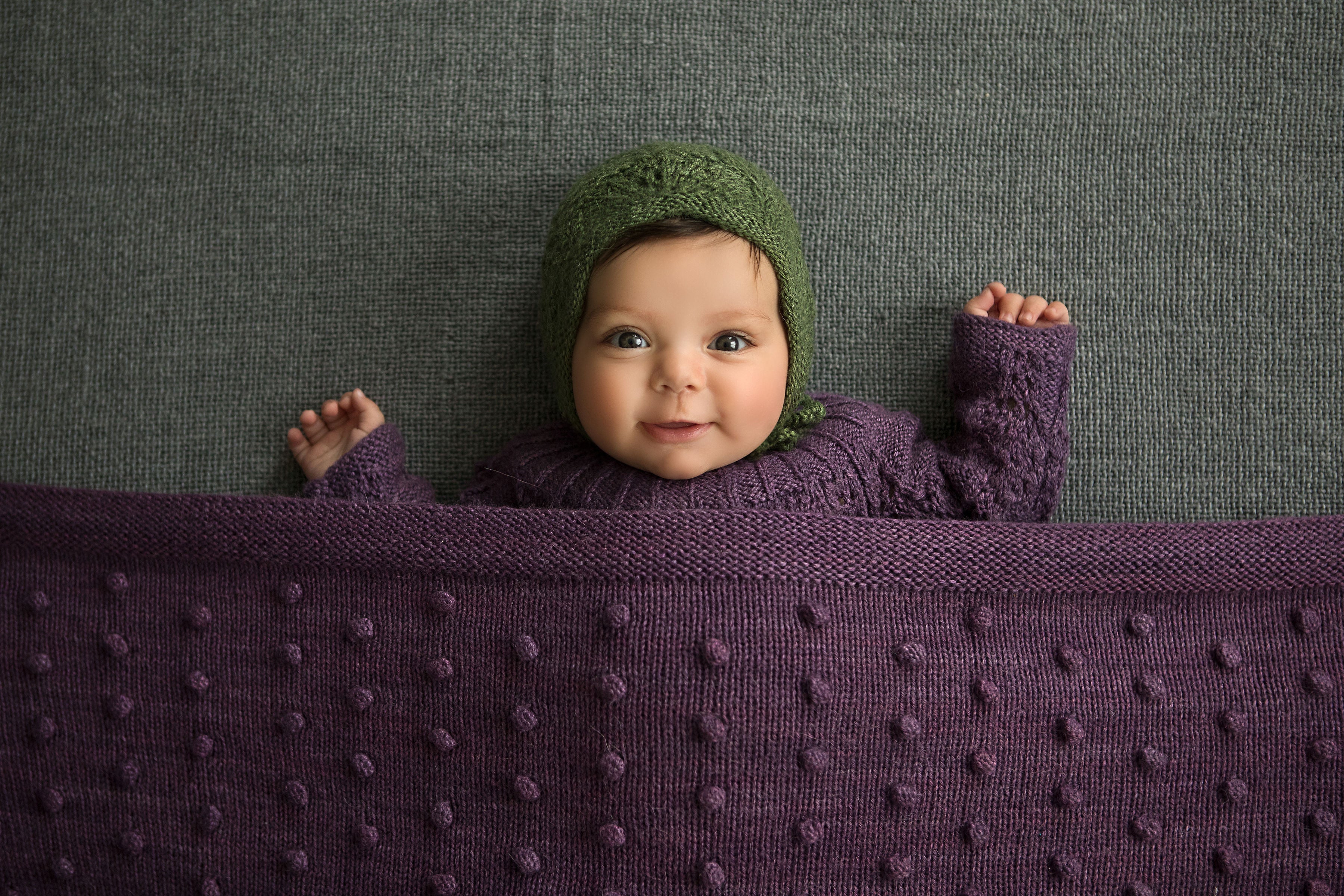 Bobble Knitted Baby Blanket | Hand-Knitted Baby Alpaca